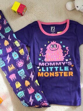 The Children's Place Toddler Girls Monster Snug Fit Cotton Pajamas - 2T